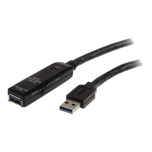 STARTECH aktivt USB 3.0 forlængerkabel - 3 m - Sort