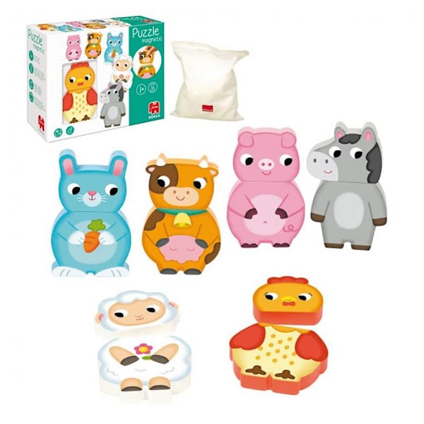 Goula - Farm Animals Magnetic Puzzle Flerfärgad