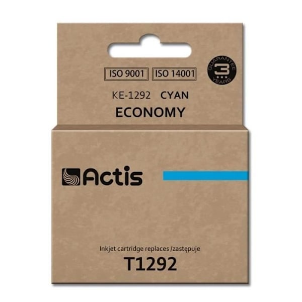ACTIS blækpatron - Epson T1292 - Cyan - Ydelse 325 sider