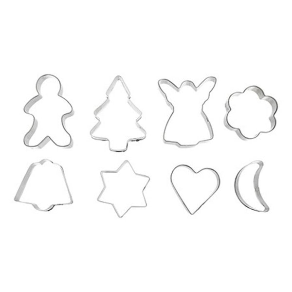 Cookieæske - 5five - Rød metal - 8 udstikkere INOX - Kompakte dimensioner - Letvægts Röd