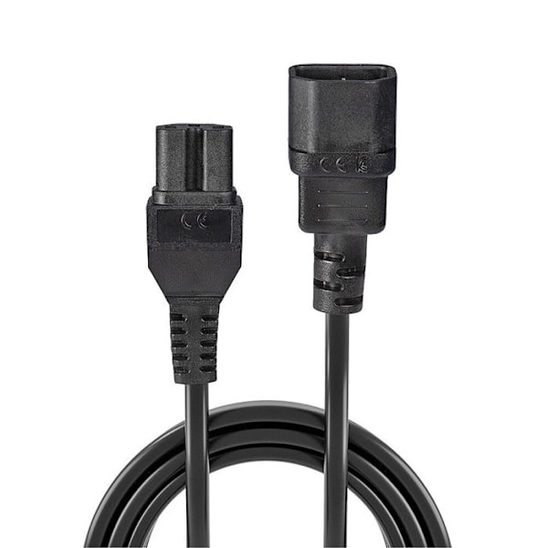 Lindy Hot Condition Tyyppi Virranjatkokaapeli IEC 60320 C14 - IEC 60320 C15 2 m Valettu musta