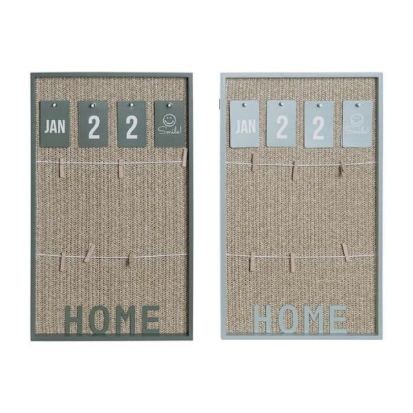 Organizer - DKD Home Decor - PP MDF Træ - Grøn - 2 stk - 30 x 3 x 50 cm