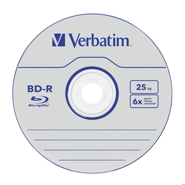 VERBATIM BD-R-skivor - 50 media - 25 GB 6x - spindel