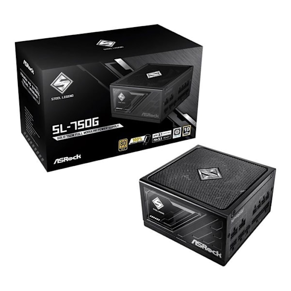 Strömförsörjning - ASROCK - CL-750G - 750W - 80 Plus Gold - ATX3.1 & PCIe 5.1 Klar