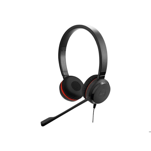 Trådbundna hörlurar - JABRA - Evolve 30 II - Microsoft Teams-certifierade - Brusreducerande mikrofon - USB-C/A Svart