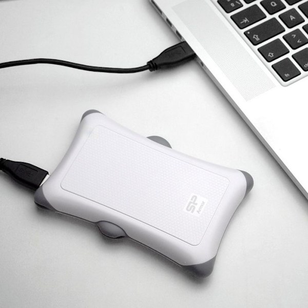 USB 3.0 A30 ekstern harddisk - SILICON POWER - 2 To - Hvid - Bærbar - 2.5"