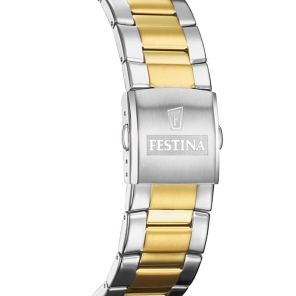 Ur - FESTINA - Chrono Stål Bicolore - Vandtæt 100m - Mineralkrystal - 45mm Kvartsrörelse