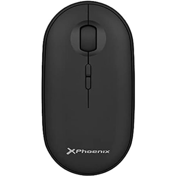 Trådlös mus - PHOENIX TECHNOLOGIES - Rebble - Bluetooth 5.2 - 2.4 GHz - Tyst klick Svart