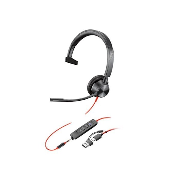 Kuulokkeet - HP Poly - Blackwire 3315 - Mono - USB-C - Microsoft Teams -sertifioitu