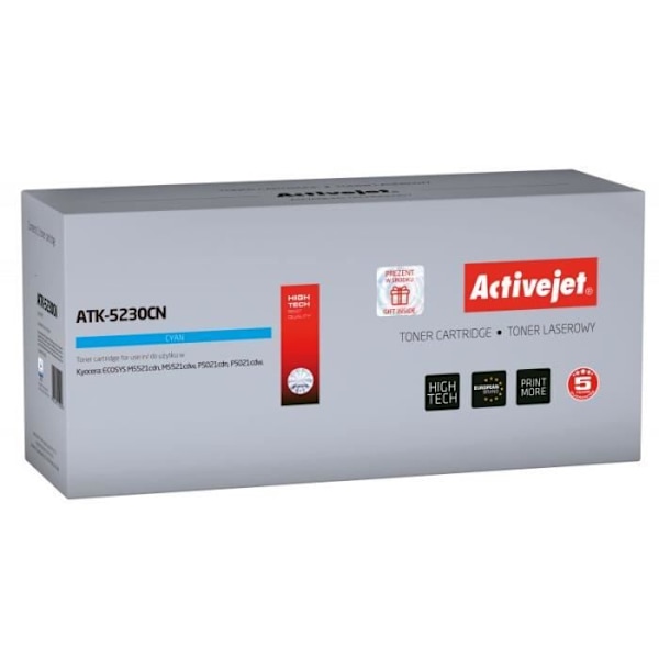 Activejet tonerpatron ATK-5230CN (Kyocera erstatning TK-5230C Supreme 2200 sider blå)