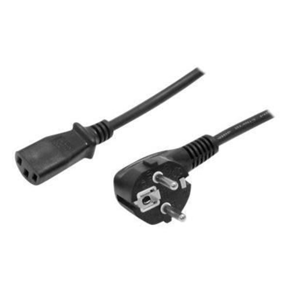 1,8 m bipolær Schuko CEE7 til IEC 320 C13 PC-strømledning - sort