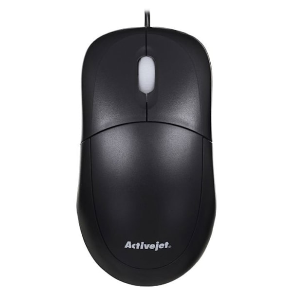 Activejet - AMY-146 - USB-optinen hiiri 1000 DPI - Hiiri (Ambidextrous, optinen, USB, 1000 DPI, musta) musta