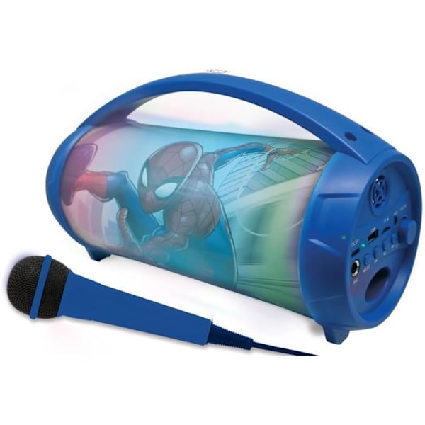 Trådløs Bluetooth® Højtaler med Lys og Mikrofon Spider-Man Flerfärgad