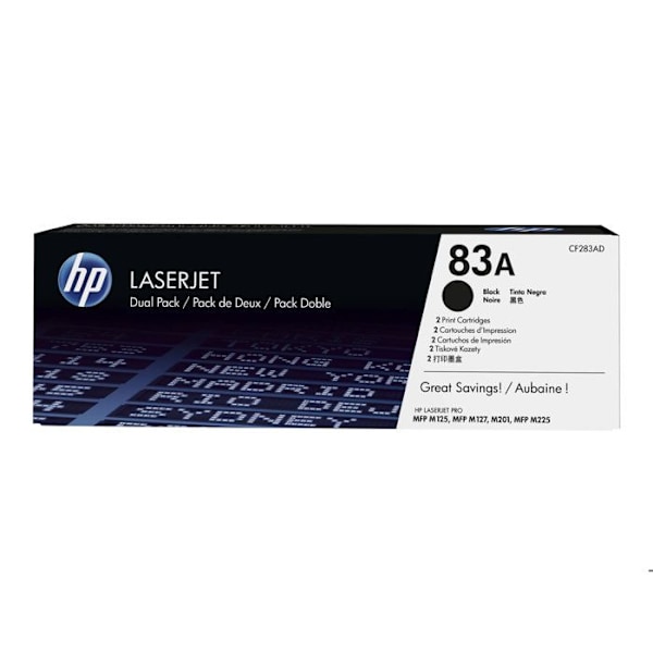 HP 83A - pakke med 2 - sort - o