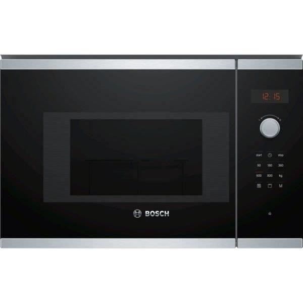 Mikroovn + indbygget grill - BOSCH - SER4 BEL523MS0 - Rustfrit stål - 20 l - 800 W - 8 autoprogrammer - 38,2 x 59,4 x 31,7 cm