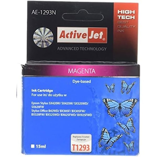 Cartouche muste - ACTIVEJET - AE-1293R T129340 - Musta - 1 Kartus - Yhteensopiva lisävaruste
