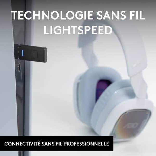 Trådlöst spelheadset - LOGITECH G - A30 - För XBOX, PC, Mobil - Vit vit och lila