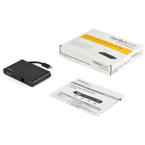 StarTech.com Digital AV Multiport -sovitin HDMI- ja VGA-videolähdöillä - USB-A (DKT30CHVCM)