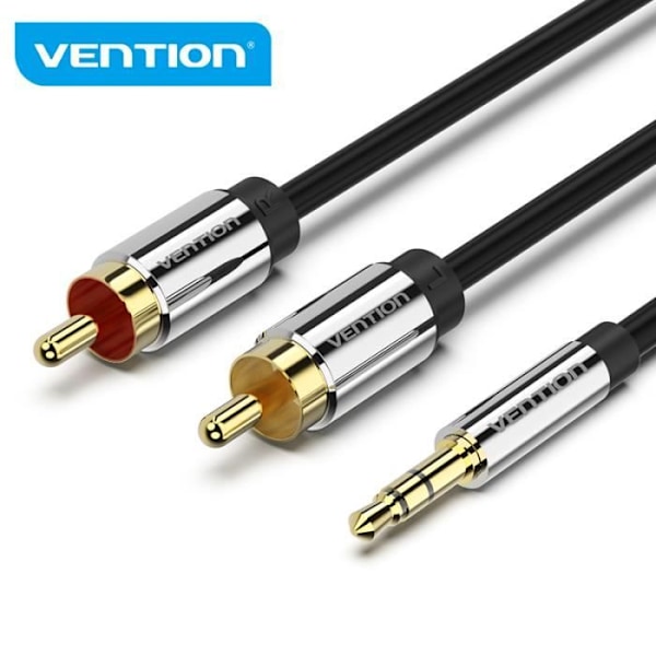 VENTION 3.5mm - 2RCA äänijakokaapeli yhteensopiva TV-kaiuttimien, stereovahvistimien, älypuhelimien ja tablettien kanssa (2m)