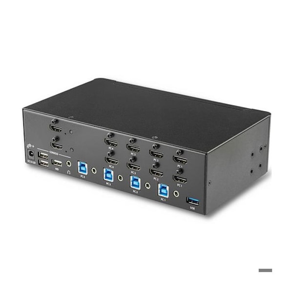 STARTECH - HDMI KVM 4K30 KAKSOISNÄYTTÖ - Väri: Musta