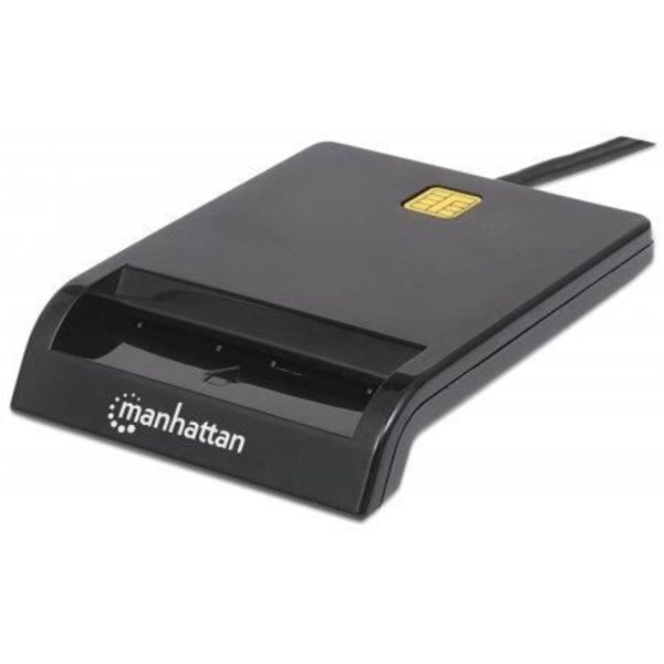 USB 2.0 älykortinlukija Manhattan 102049 - Musta musta