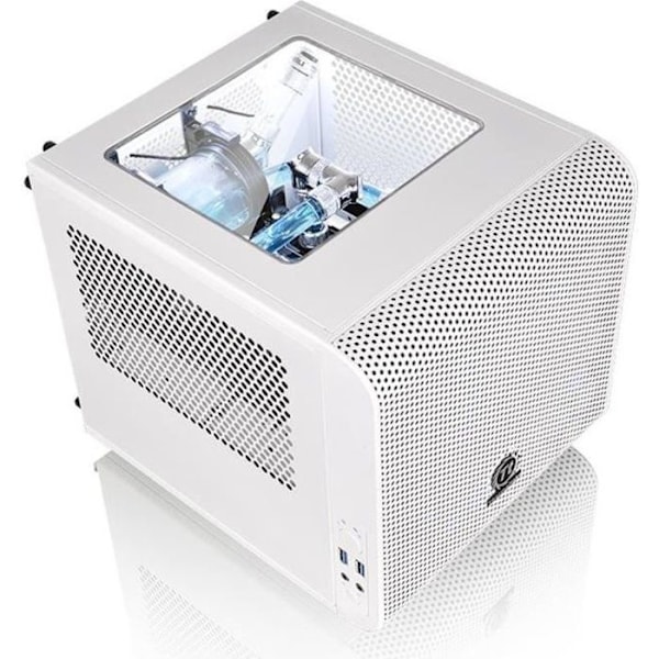 Thermaltake PC-kotelo Core V1 Snow Edition Valkoinen Valkoinen