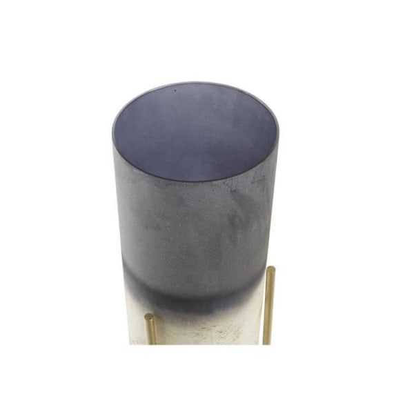 ljusstake åldrad glasmetall (13 x 13 x 41 cm)