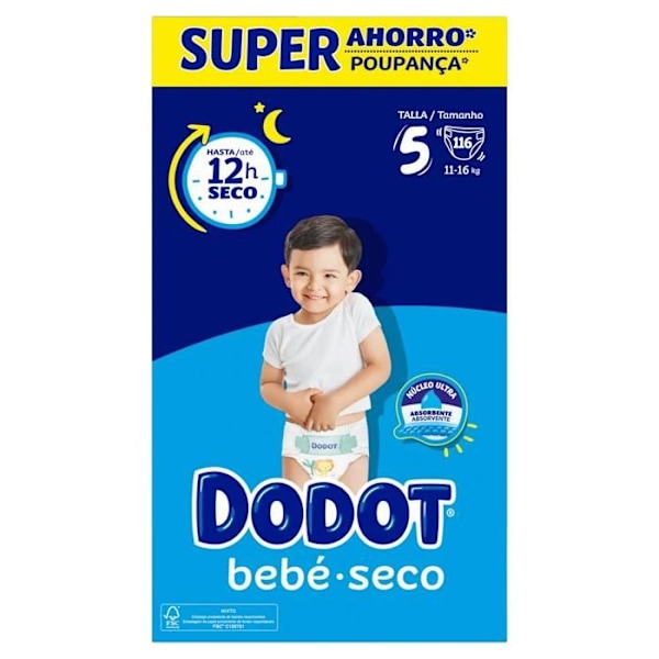 Sofas - Dodot - Baby Dry - Størrelse 5 - 12 timers tørhed - Antilekbarrierer