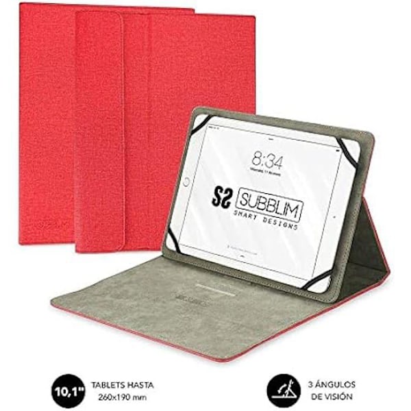 Clever Stand Tablet Case 10,1" Röd Röd