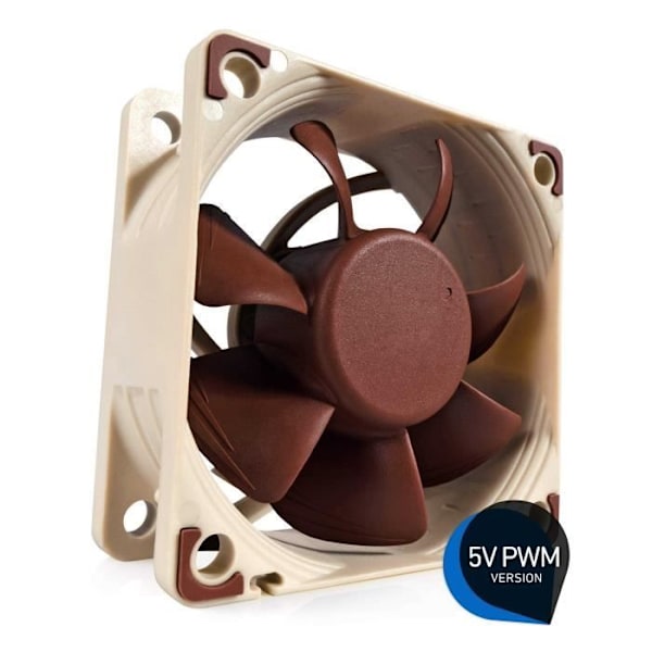 NOCTUA NF-A6X25 5V PWM, STILHED HIGH-END VENTILATOR, 4 POLE Beige, Brun