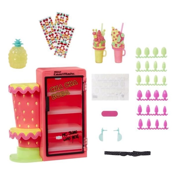 LOL. Surprise OMG Sweet Nails™ - Nail bar - Pinky Pops Fruit Shop modedocka - Frukttema - från 4 år och uppåt Huvudfärg: Rosa