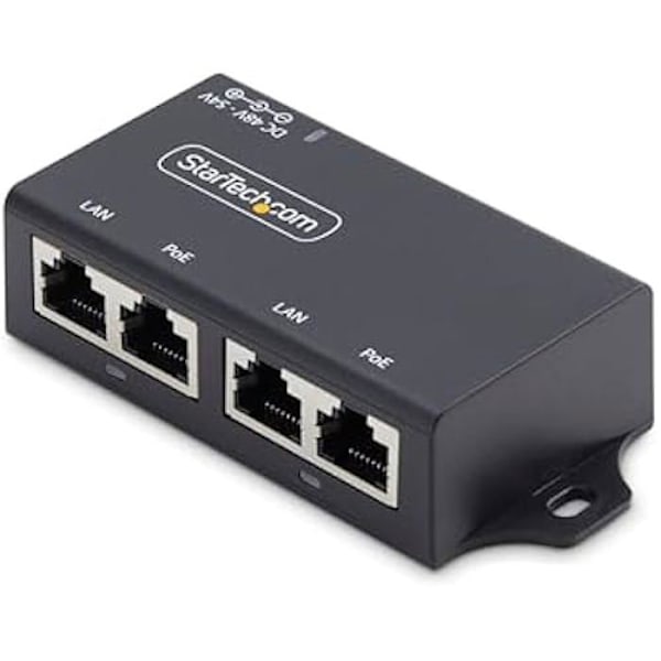 PoE+ Injektor - StarTech.com - 2 Gigabit-porte - 30W - Vægmontering - Ethernet 1Gbps