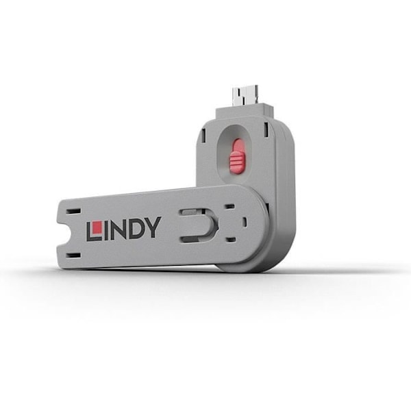 LINDY USB Type A Port Blocker Key, vaaleanpunainen
