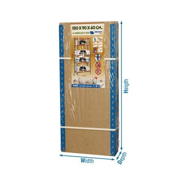SÆT MADERCLICK MINI 5-400 MØRKEGRÅ-TRÆ, 1800x800x400 mm, Simonrack