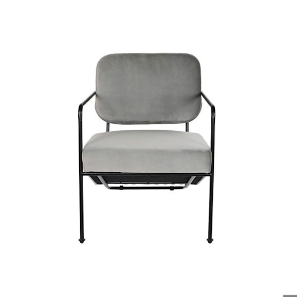 Lænestol - DKD Home Decor - Metal - Grå - 62x76x76 cm - 1 plads - Moderne design grå