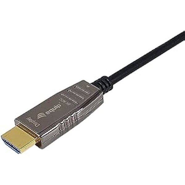 Aktiv HDMI 2.1 fiberkabel - EQUIP - 30 m - 8K/60Hz - 4K/120Hz - Understøtter 3D svart