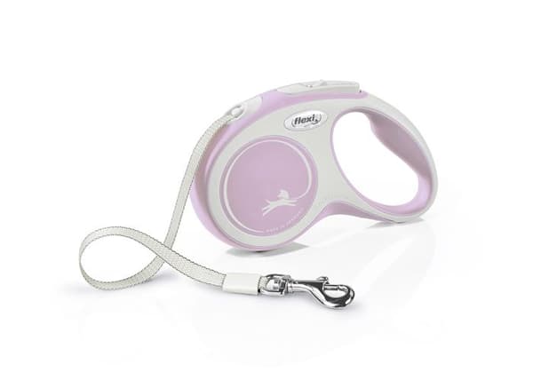 Hihna - Flexi - Comfort S - 5 m - vaaleanpunainen rosa