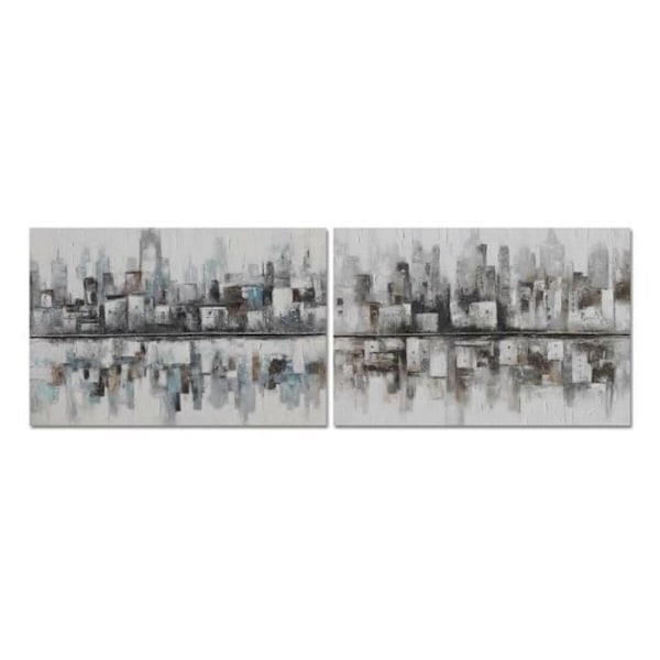 ramme 120 x 2,8 x 80 cm abstrakt hems (2 enheder)