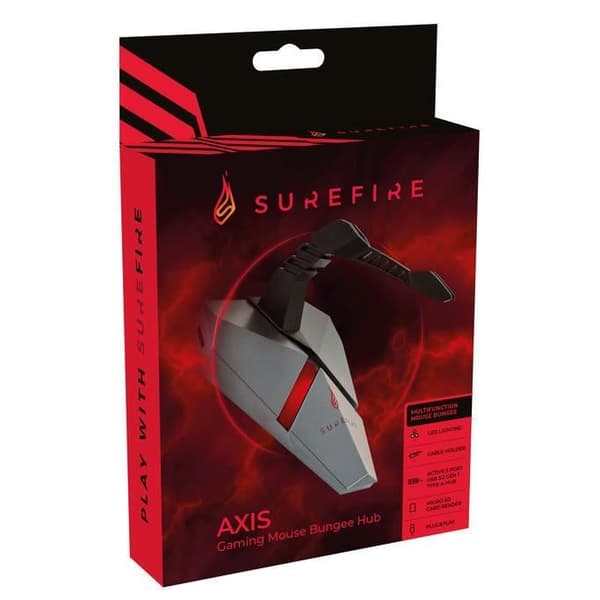 Hiirimatto - SureFire - AXIS - 3 USB 3.2 - Micro SD - RGB-taustavalaistus Svart