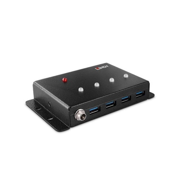 USB 3.0 Hub - LINDY - 443492 - 4 porte - Metal - Kompatibel med USB 3.0