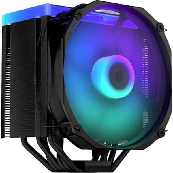CPU-køler - ENDORFY - Fortis 5 Black ARGB - 140 mm ventilator - ARGB belysning - Hurtig installation Sort