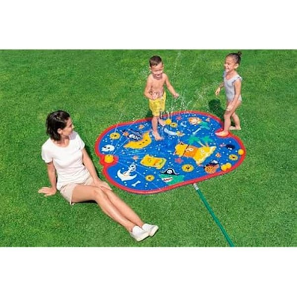 Vattenmatta - BESTWAY - Piratparadis - 170 cm x 140 cm - Flerfärgad - För Barn 2 år+ Flerfärgad