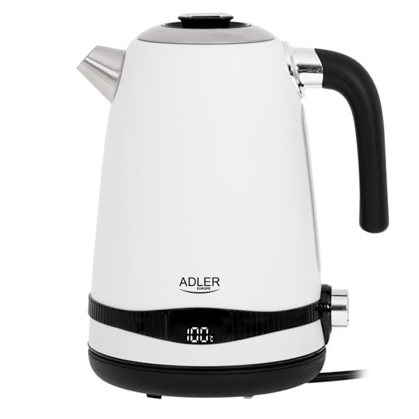 Bule, Vintage, 1,7 L, BPA-vapaa, Lämpötilansäätö, Ruostumaton teräs, Langaton Adler AD1295 2200W Valkoinen 39242
