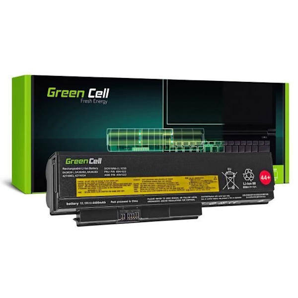 Green Cell® Standard Serie Batteri 42T4861 til Lenovo ThinkPad X220 X220i X220s X230 Bærbar Computer 4400mAh 11.1 Sort
