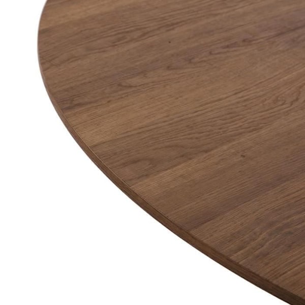 Spisebord - Versa - 73 x 120 x 120 cm - MDF-træ - Metal - 6 pladser kastanj