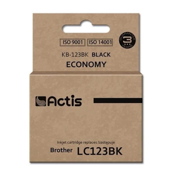 Actis KB-123BK blækpatron 1 stk. Kompatibel Standard kapacitet Sort