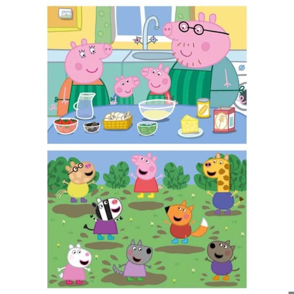 2 x 25 bitars pussel: Peppa Pig