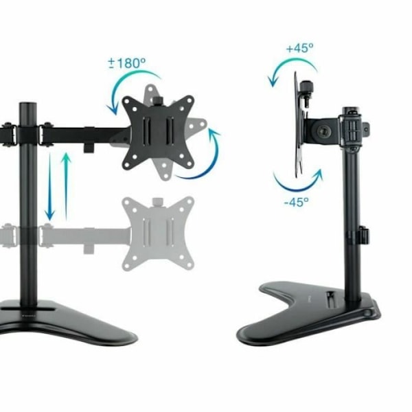 TV-støtte - TooQ - DB1702TN-B - 32/17 tommer - Sort - Vippbar