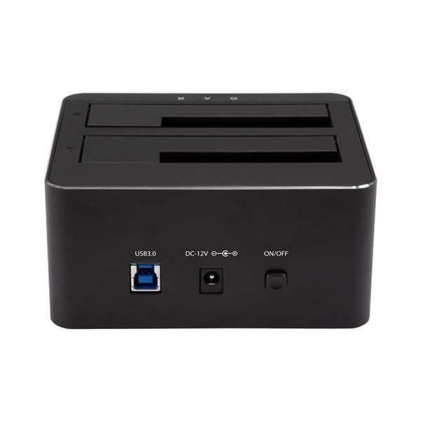 USB 3.0 - Dockingasema - StarTech.com - 2 paikkaa - HDD/SSD-tuki 2,5"/3,5" - Plug and Play - Musta