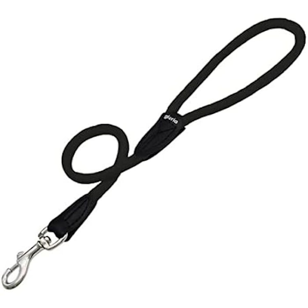 Hundebælte - GLORIA - Rund Nylon - 60 cm - Farve Sort - Holdbar Svart